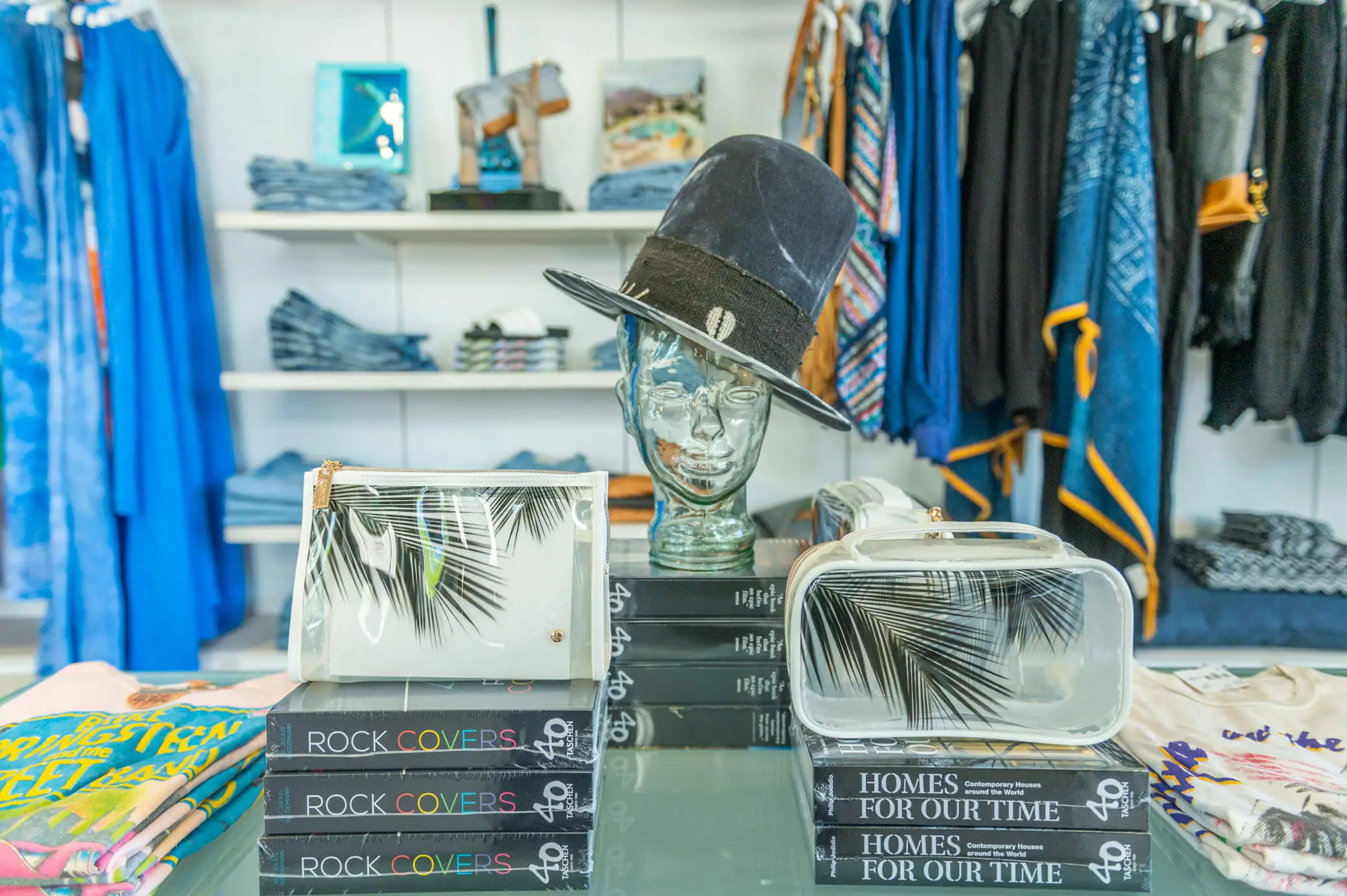Oceanside Store with books and hat