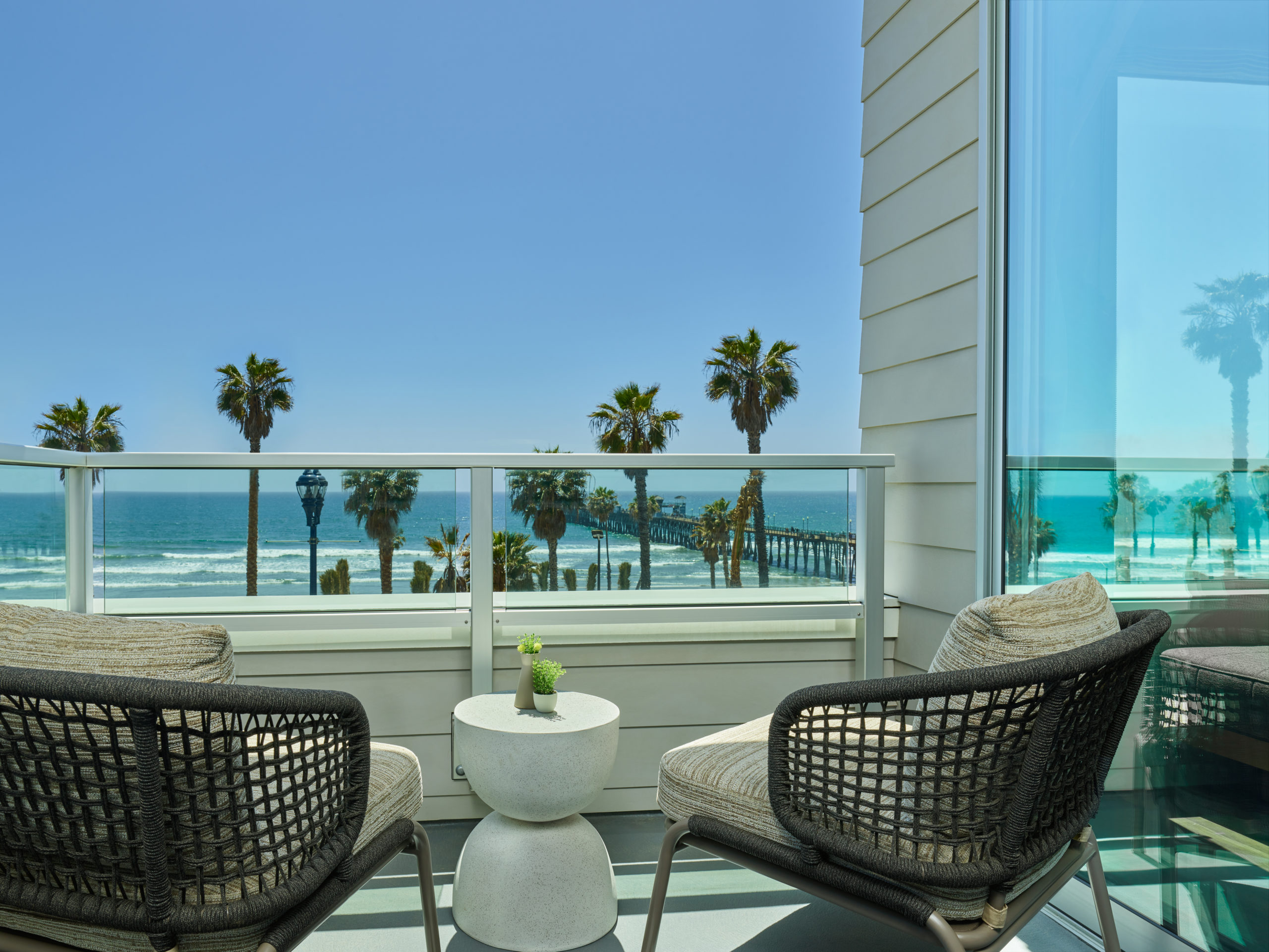 balcony with ocean view