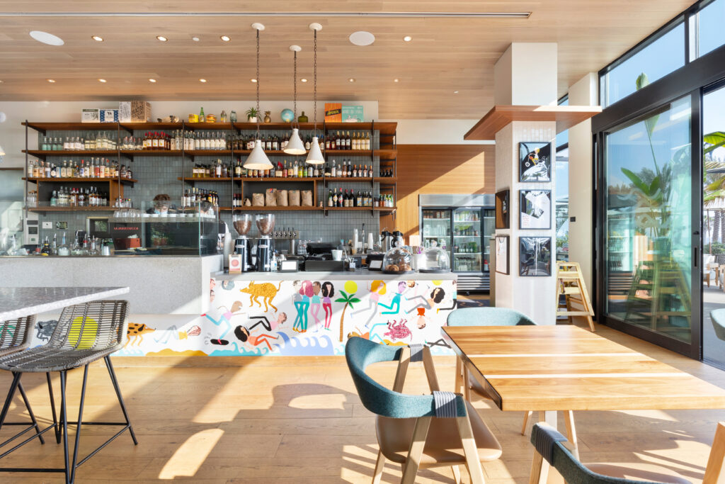 High low restaurant interior