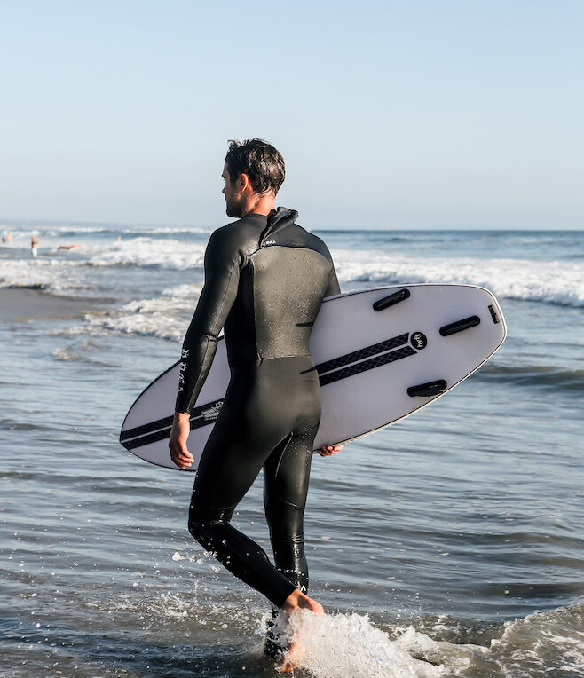 Surfer in wet suit
