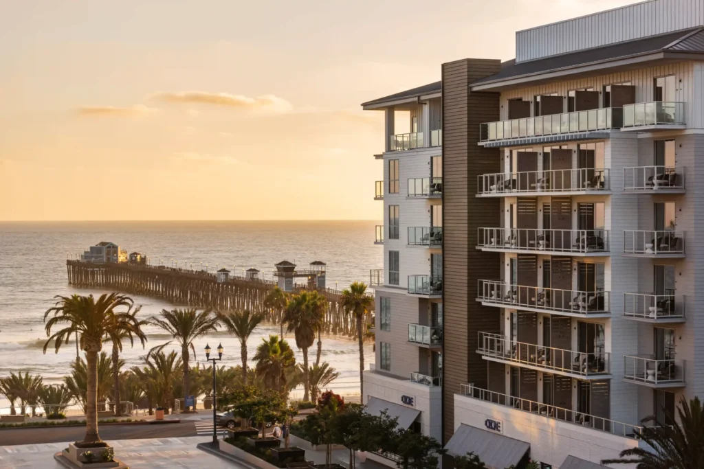 Mission pacific hotel: embracing serenity as the sun sets.