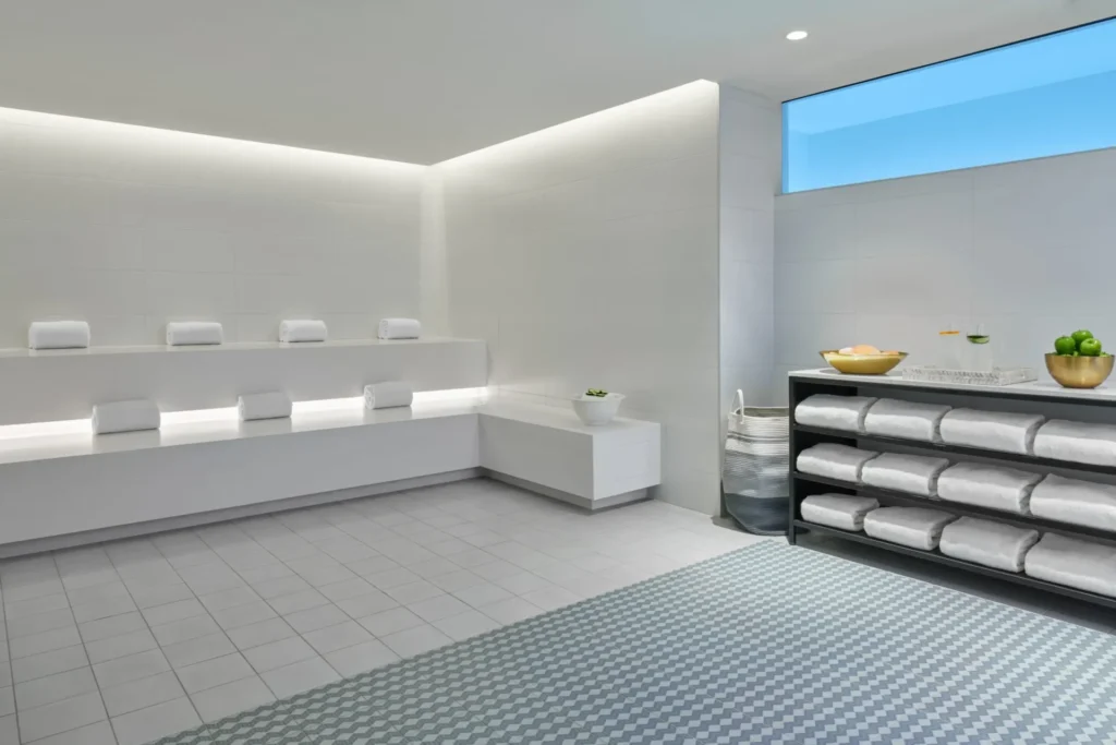 Modern interior of the sunny spa