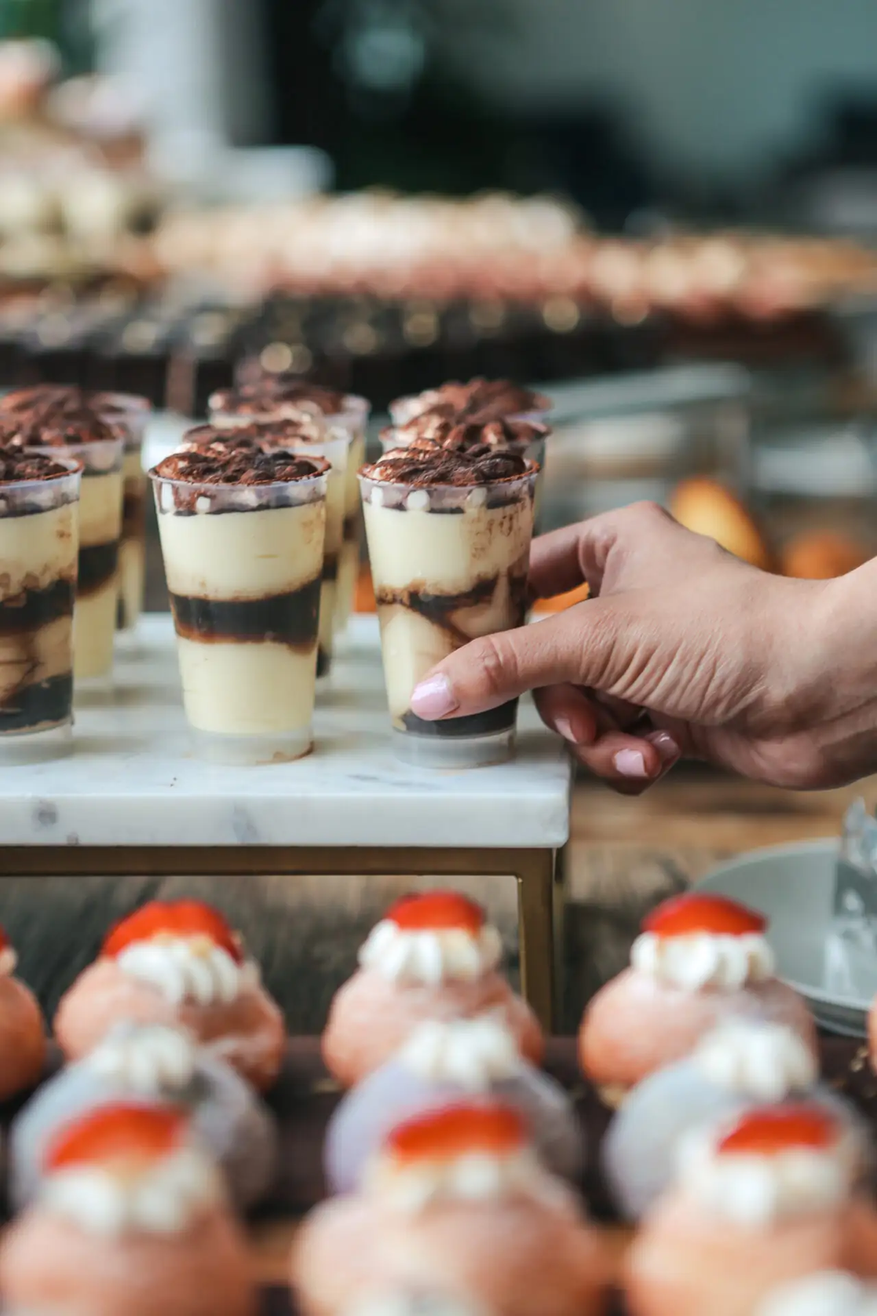 Desserts made in the cuisine of mission pacific beach resort for weddings