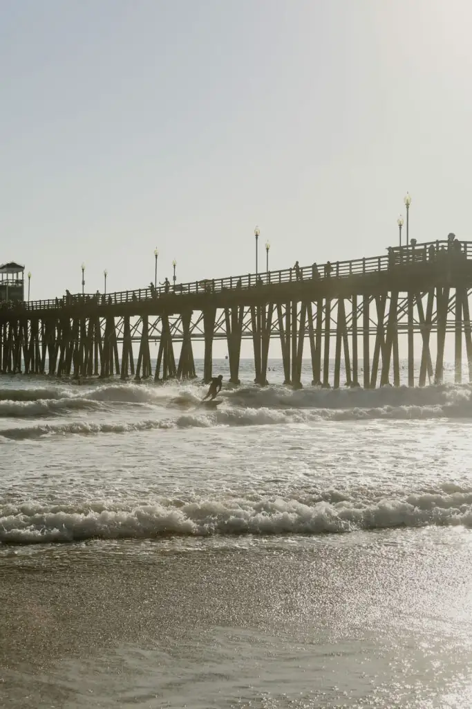 Views of the beach pier at mission pacific