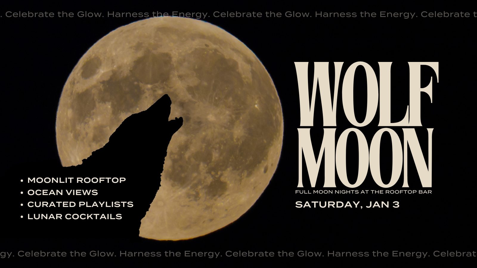 Rooftop Bar Wolf Moon Graphic