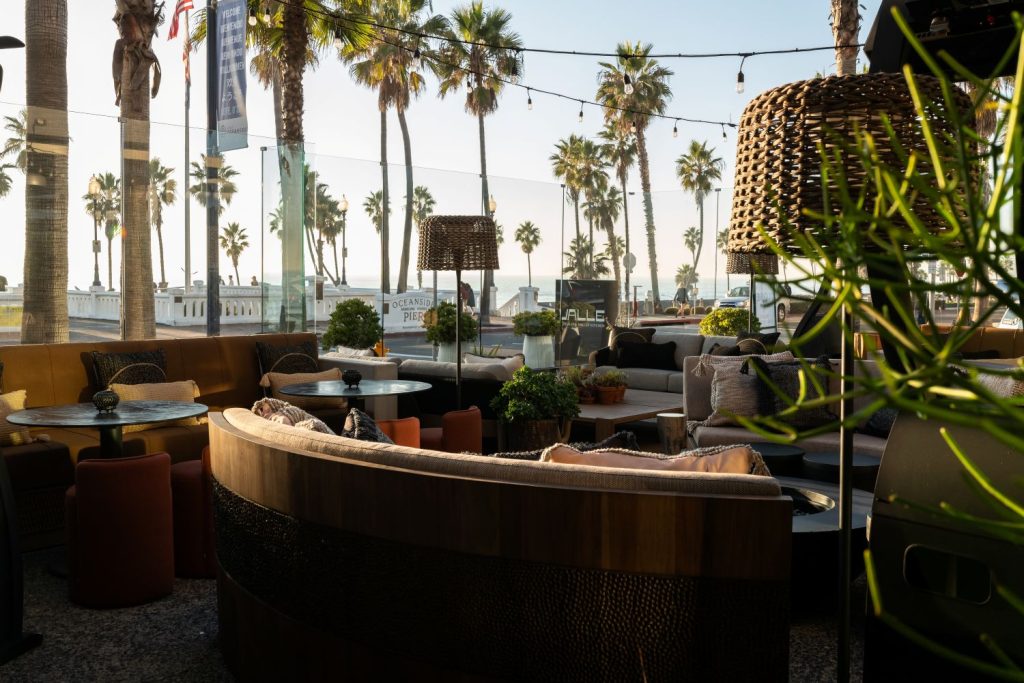 Patio at valle, mission pacific's michelin-starred restaurant in oceanside, ca